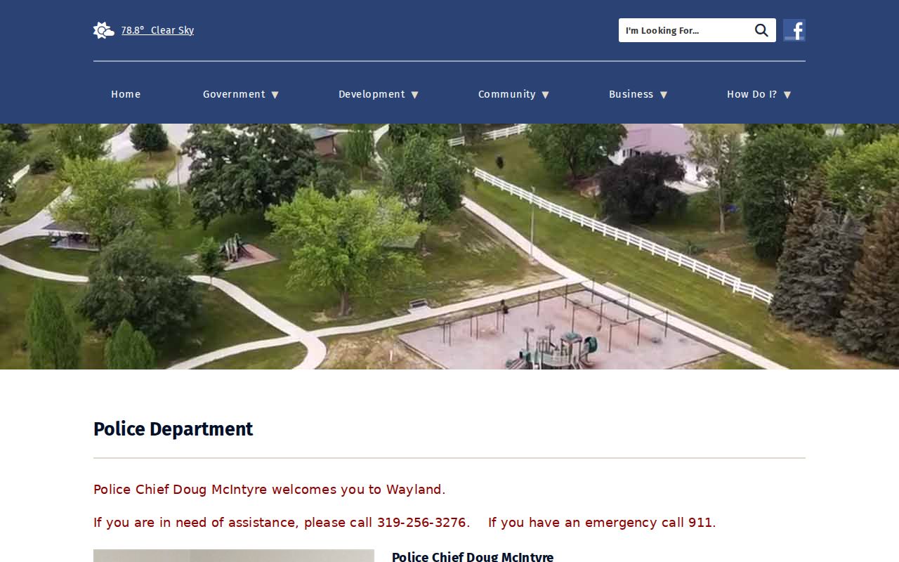 Wayland police contact page for municipal citation routing